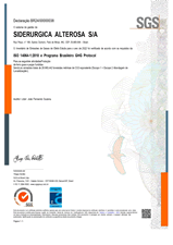 Certificado de Verificação do Inventário de Gases de Efeito Estufa